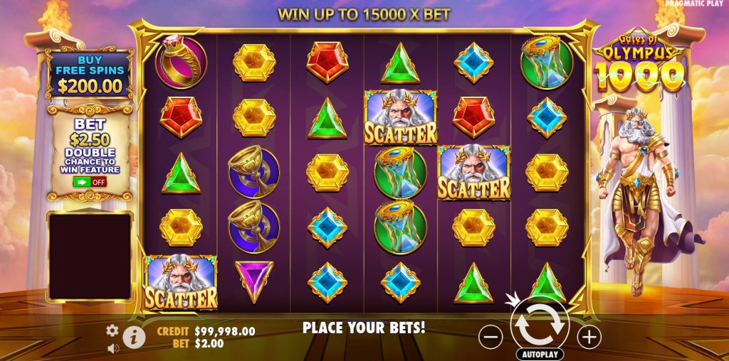 gameplay of gates of olympus slot 